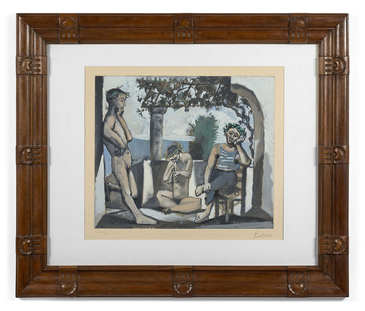 Aquatint in colours, circa 1955, on Rives BFK wove paper, signed in pencil and numbered from the edition of 300, 56 x 76.5 cm. 