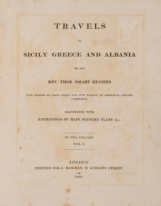Travels in Sicily Greece and Albania.