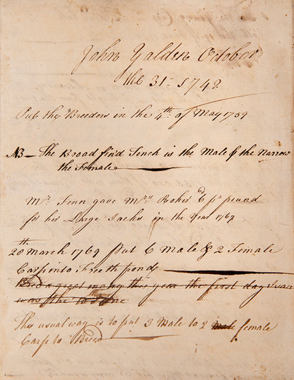 A fascinating manuscript account book being a reocrd of fish farming in Georgian England