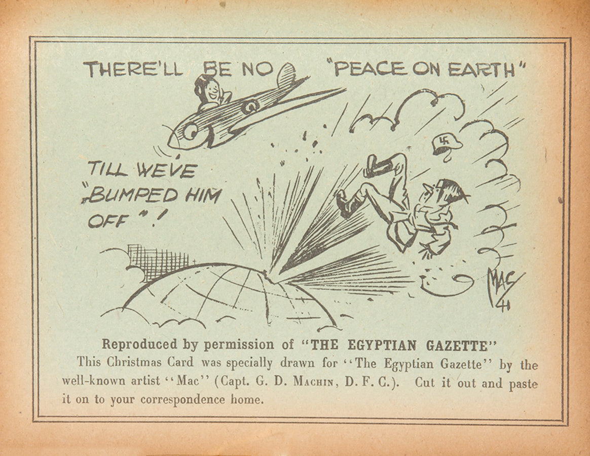 First edition of Say it in Arabic and See Egypt, a charming booklet of practical Arabic for British troops in Egypt during World War II, with a set of propaganda cartoons reprinted from the Egyptian Gazette, and street map of Cairo. 