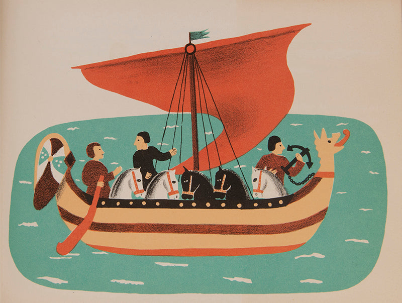 A fine example of Petite Histoire des Voyages with vivid illustrations by Nathalie Parain, one of the most successful Russian emigre illustrators.