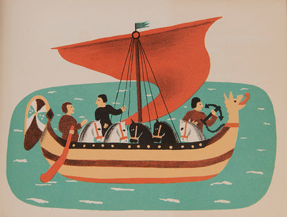 A fine example of Petite Histoire des Voyages with vivid illustrations by Nathalie Parain, one of the most successful Russian emigre illustrators.
