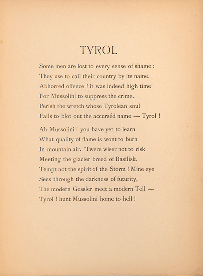Songs for Italy.