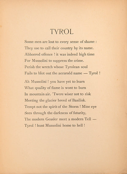 Songs for Italy.