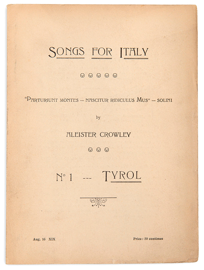 Songs for Italy.