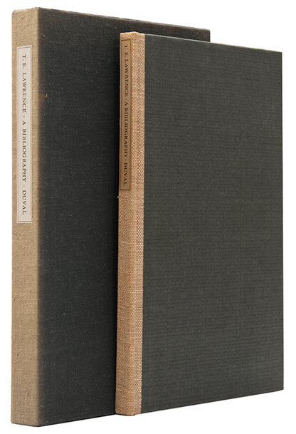First edition of T.E. Lawrence: A Bibliography by Elizabeth W. Duval, inscribed by Joseph Blumenthal to Harold Corbin.