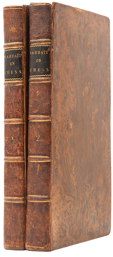 The first edition of J.H. Sarratt's A Treatise on the Games of Chess, with a prefacing giving a short history of the game, in a handsome tree calf binding.