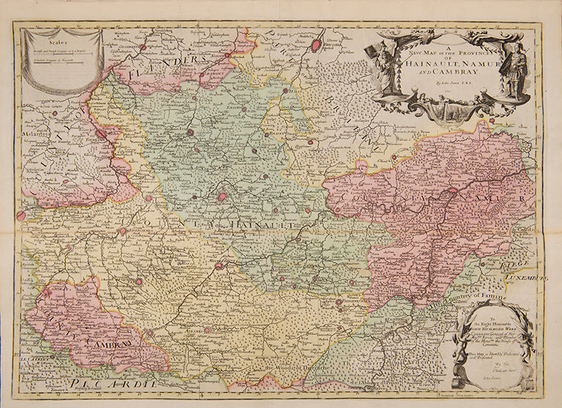 A New Map of the Provinces of Hainault, Namur and Cambray.