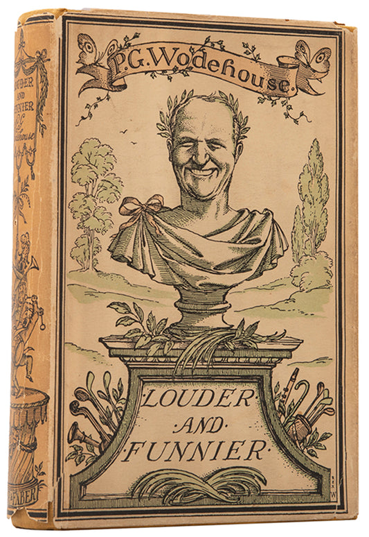First edition of Louder and Funnier by P.G. Wodehosue, in the Rex Whistler dustjacket.