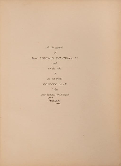 Poems by Alfred, Lord Tennyson illustrated by Edward Lear.