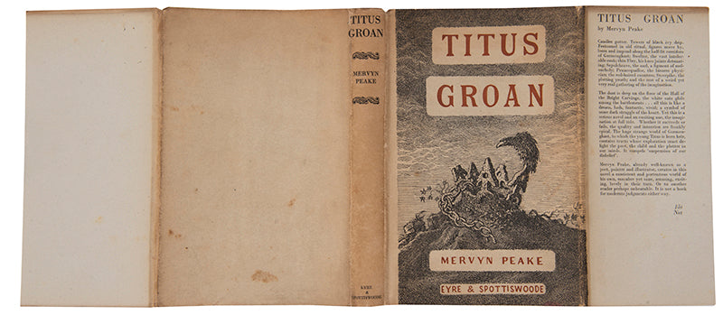 A set of three first editions from Mervyn Peake's Gorenghast trilogy, comprising Titus Groan, Gormenghast, and Titus Alone