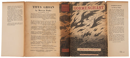 A set of three first editions from Mervyn Peake's Gorenghast trilogy, comprising Titus Groan, Gormenghast, and Titus Alone