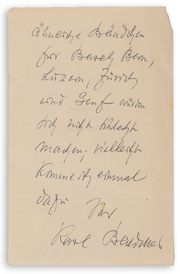 Rare presentation copy of Salzburg, inscribed by the publisher  Karl Friedrich Baedeker in 1964.