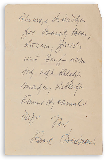 Rare presentation copy of Salzburg, inscribed by the publisher  Karl Friedrich Baedeker in 1964.
