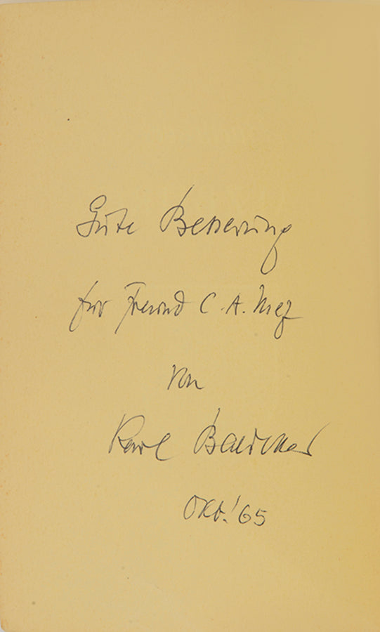 Rare presentation copy of Salzburg, inscribed by the publisher  Karl Friedrich Baedeker in 1964.