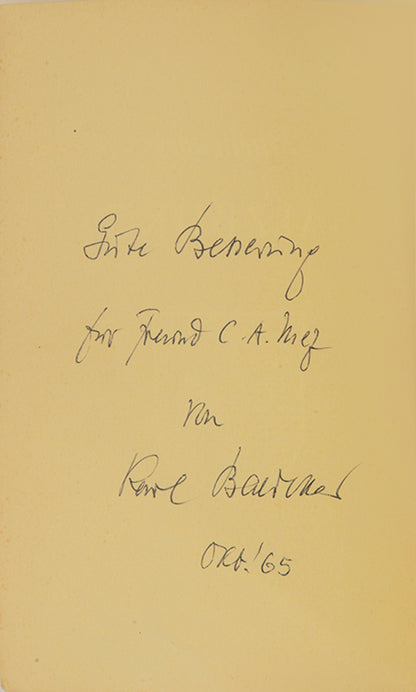 Rare presentation copy of Salzburg, inscribed by the publisher  Karl Friedrich Baedeker in 1964.