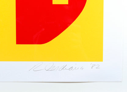 Robert Indiana, Tulip from A Garden of Love, 1982, screenprint, signed by the artist, artist's proof, on Fabriano paper