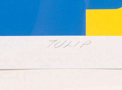Robert Indiana, Tulip from A Garden of Love, 1982, screenprint, signed by the artist, artist's proof, on Fabriano paper