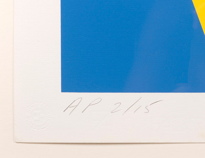 Robert Indiana, Tulip from A Garden of Love, 1982, screenprint, signed by the artist, artist's proof, on Fabriano paper