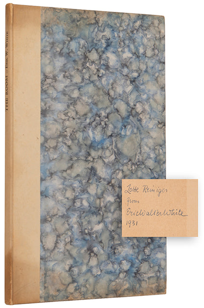 First edition of The Room by Eric Walter White, inscribed by the author to the German film director Lotte Reiniger.