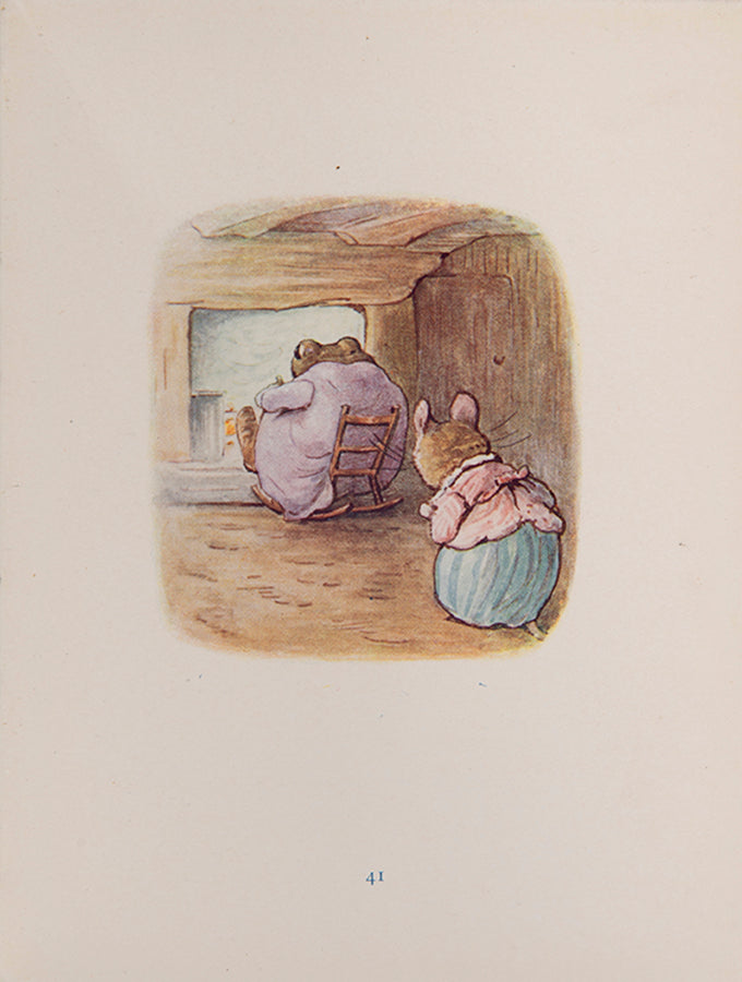 A first deluxe edition of Beatrix Potter's The Tale of Mrs Tittlemouse with 26 colour plates, original moire cloth binding, near fine.