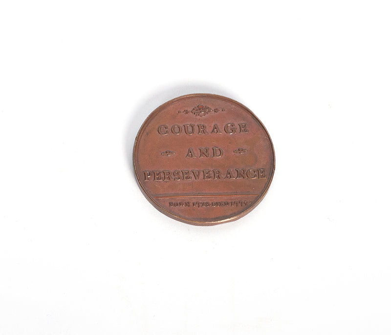 The Courage and Perseverance medal was struck soon after word of Capt. Cook's death reached England in 1780.