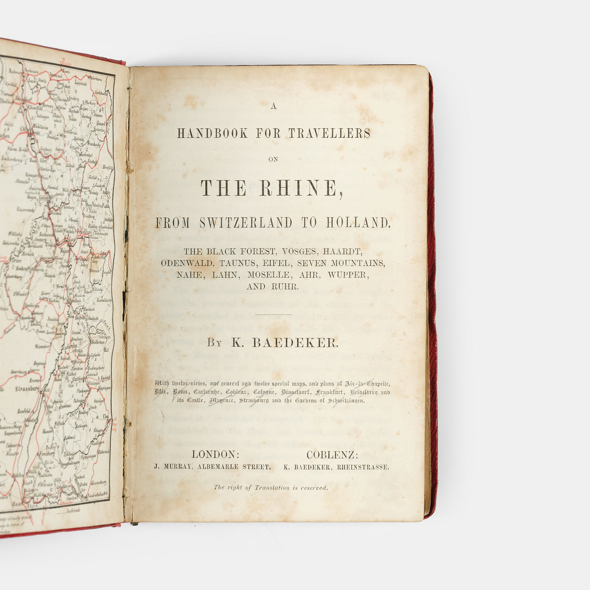 First English edition of the first English Baedeker title to be published.