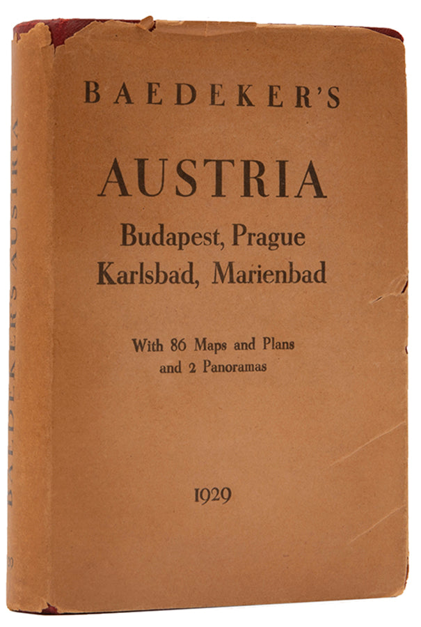 Last English edition of this Baedeker guidebook to be published.  With a rare printing error.