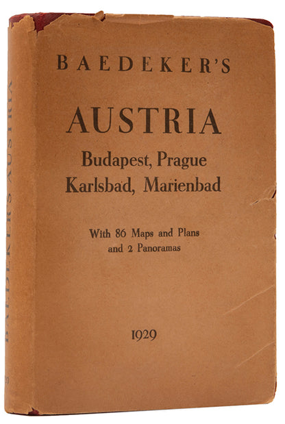 Last English edition of this Baedeker guidebook to be published.  With a rare printing error.