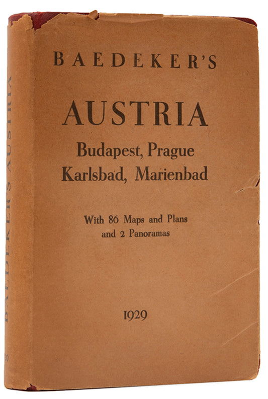 Last English edition of this Baedeker guidebook to be published.  With a rare printing error.
