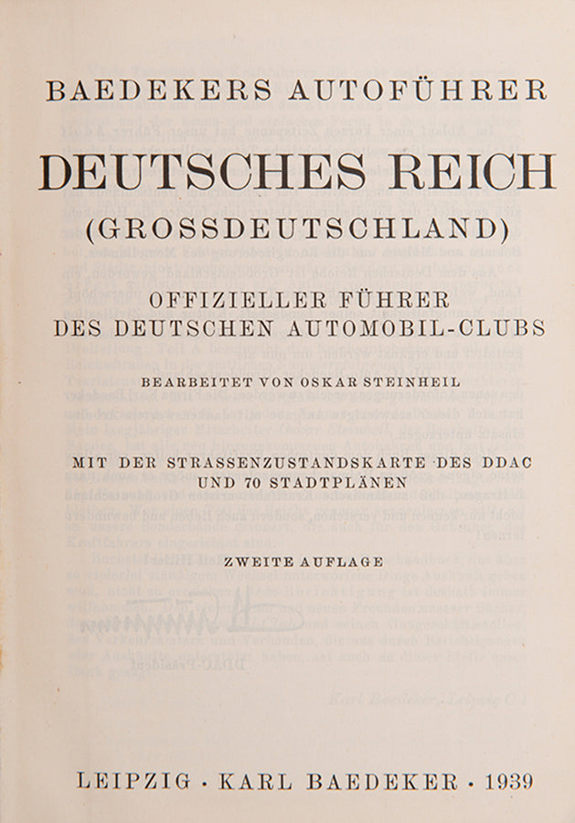 The endpapers on this copy are dated July 1939, just before the outbreak of World War II. 