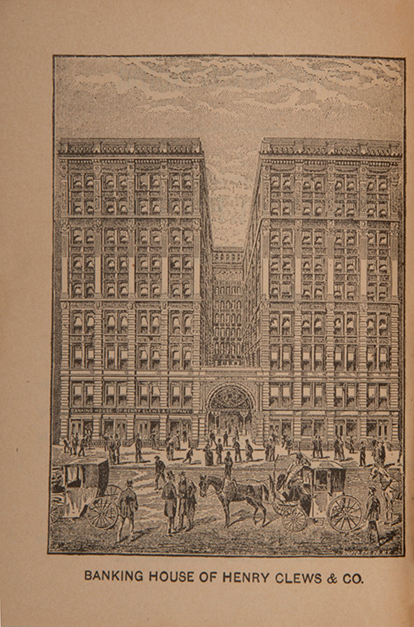 The third issue of Clews' pocket guide to investment opportunities in the United States for the year 1899, including lists of bonds and stock options.
