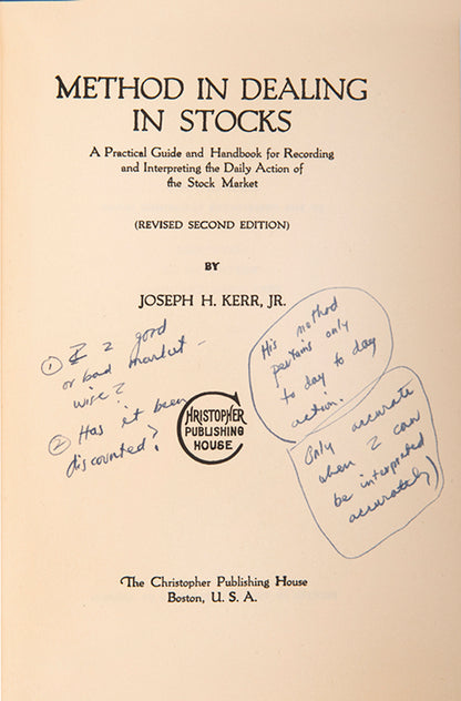 The revised second edition of this early day-trader's guide, taking into account the Great Crash of 1929.
