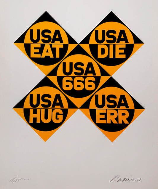 Robert Indiana, Decade Portfolio, 1971, ten screenprints, signed by the artist, from the edition of 200, on Schoellers Parole paper