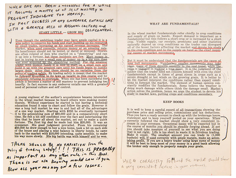 A scarce introductory course to the Science and Secrets of Wheat Trading by Burton Homer Pugh, the author of several works on outsmarting the market.