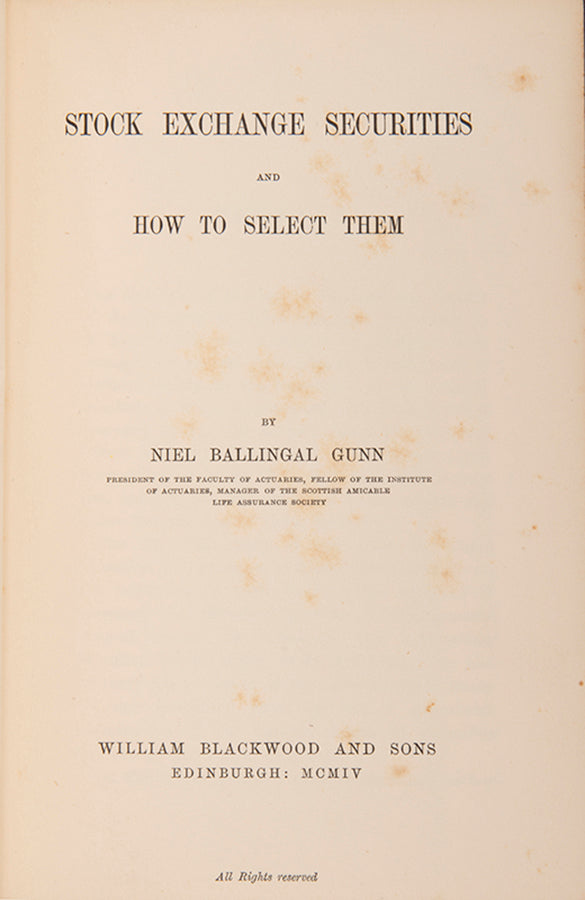 A series of lectures given by the societies for banking and accountancy in Scotland in the year 1904, here published for the first time.