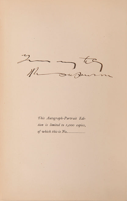 The signed Autograph-Portrait edition of Thomas Lawson's Frenzied Finance, an expose of corproate greed and corruption, signed by the author.