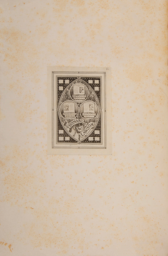 Thomas Lawson's personal copy of High Cost Living, his amusing insider's account of the pecuniary guile of an era filled with stock market machination.