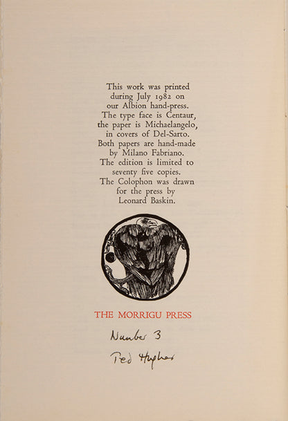 First printings of Wolf-Watching and Giant Dream of Elephants by Ted Hughes, each signed by the author.