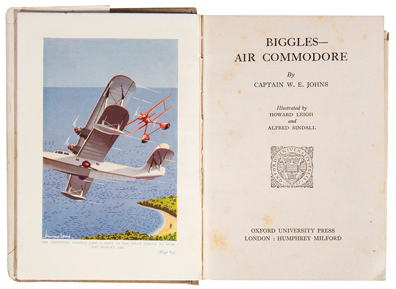 First edition of Biggles Air Commodore by Captain W.E. Johns published in London in 1937.