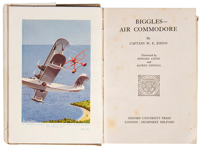 First edition of Biggles Air Commodore by Captain W.E. Johns published in London in 1937.
