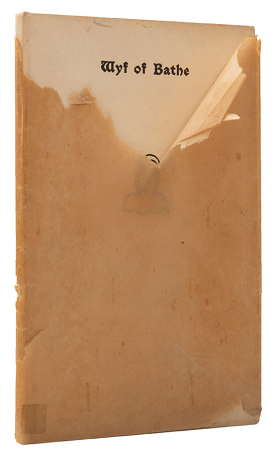 First edition of The Wyf of Bathe by Geoffrey Chaucer illustrated by Pearl Binder, published by the Mandrake Press.
