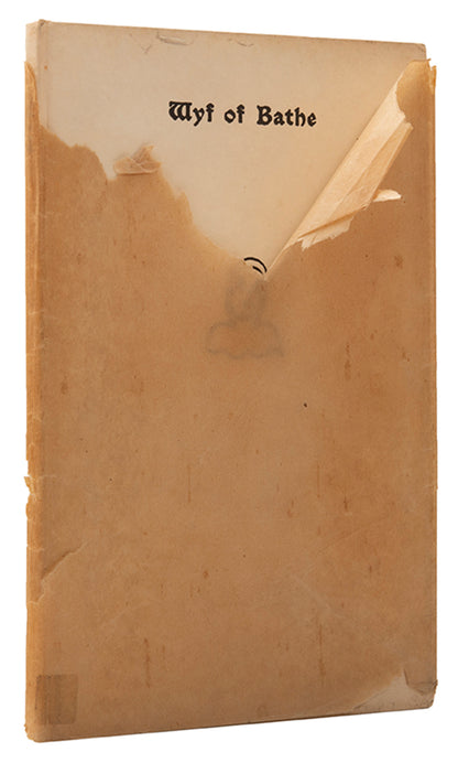 First edition of The Wyf of Bathe by Geoffrey Chaucer illustrated by Pearl Binder, published by the Mandrake Press.