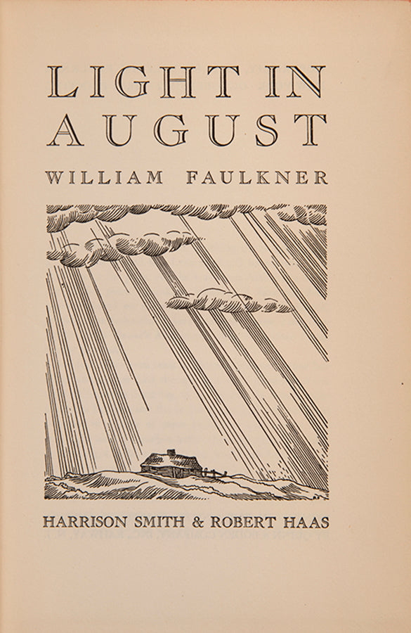 A superb copy of Light in August by William Faulkner, first issue with 'Jefferson' for 'Mottstown' on p340, line 1.