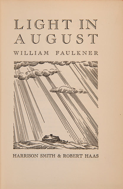 A superb copy of Light in August by William Faulkner, first issue with 'Jefferson' for 'Mottstown' on p340, line 1.