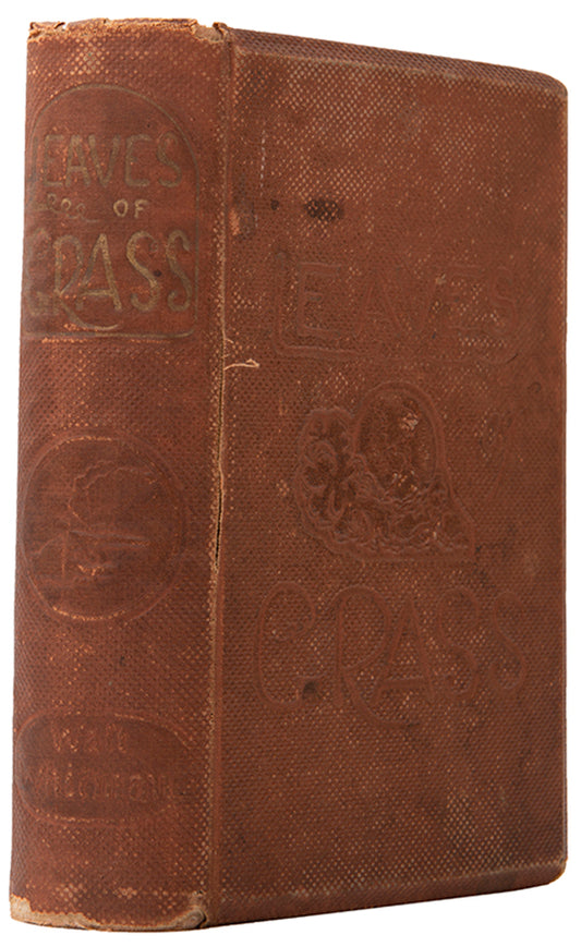 The scarce first trade edition, third edition, first issue overall, of Walt Whitman's seminal collection of poems, Leaves of Grass.