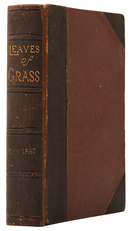 The fourth edition, first issue of Walt Whitman's seminal collection of poems on the philosophy of life, Leaves of Grass.