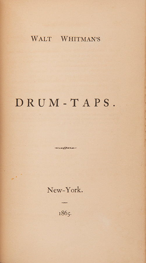 The fourth edition, first issue of Walt Whitman's seminal collection of poems on the philosophy of life, Leaves of Grass.