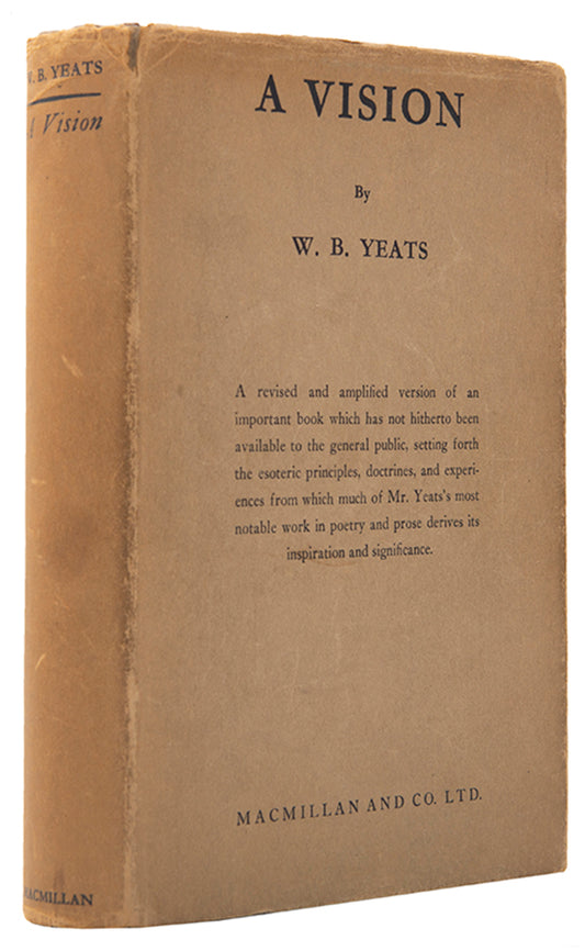 First trade edition of A Vision by W.B. Yeats, revised and expanded from the first edition of 1926.