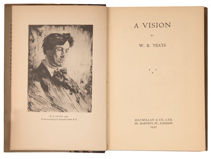 First trade edition of A Vision by W.B. Yeats, revised and expanded from the first edition of 1926.